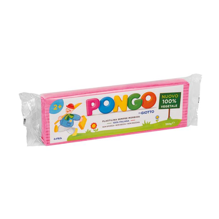 Panetto di plastilina vegetale modellabile 350 g Pongo rosa F603509 main product photo