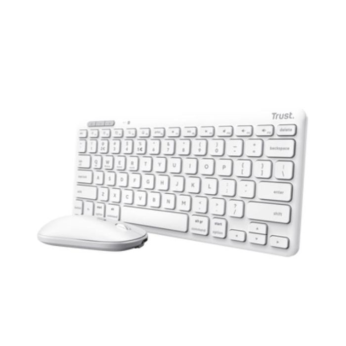 Set tastiera e mouse wireless con ricevitore Trust Lyra bianco 25074 main product photo