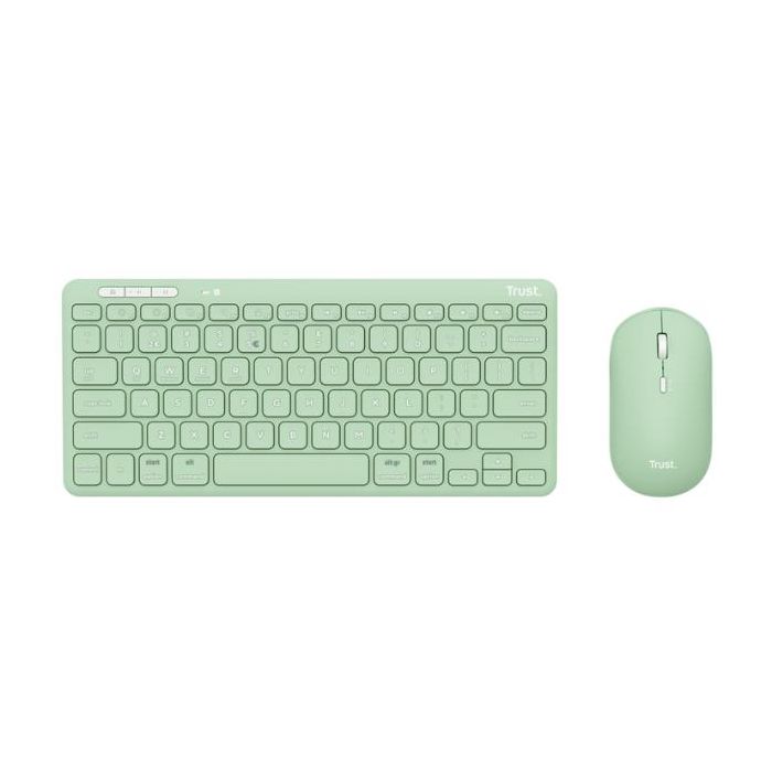 Set tastiera e mouse wireless con ricevitore Trust Lyra verde 24943 main product photo