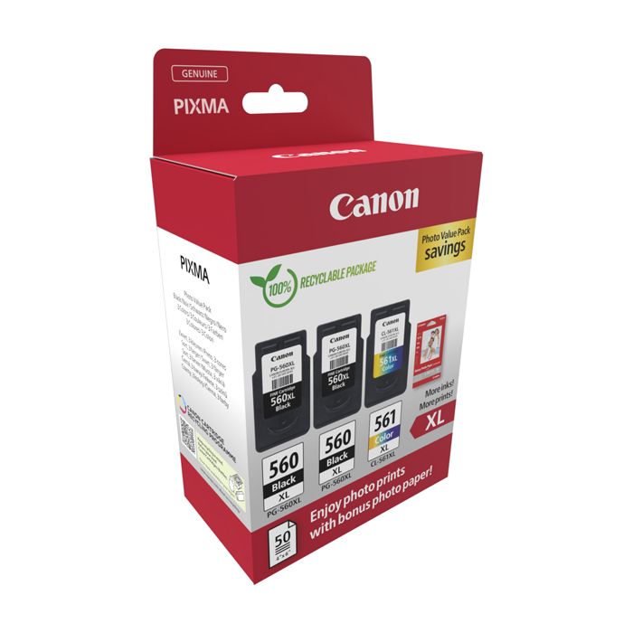 Canon Cartuccia Ink PG-560XLx2/CL-561XL+Conf. fogli main product photo