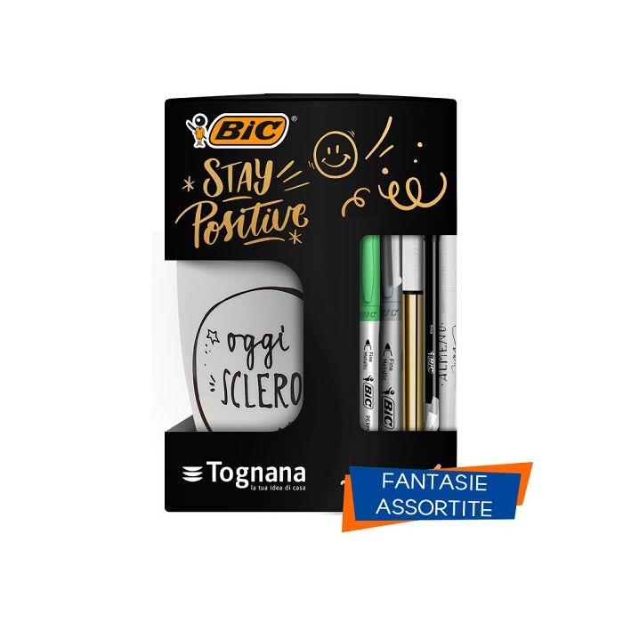 KIT REGALO BIC CON TAZZA TOGNANA+PENNE E MARKER main product photo