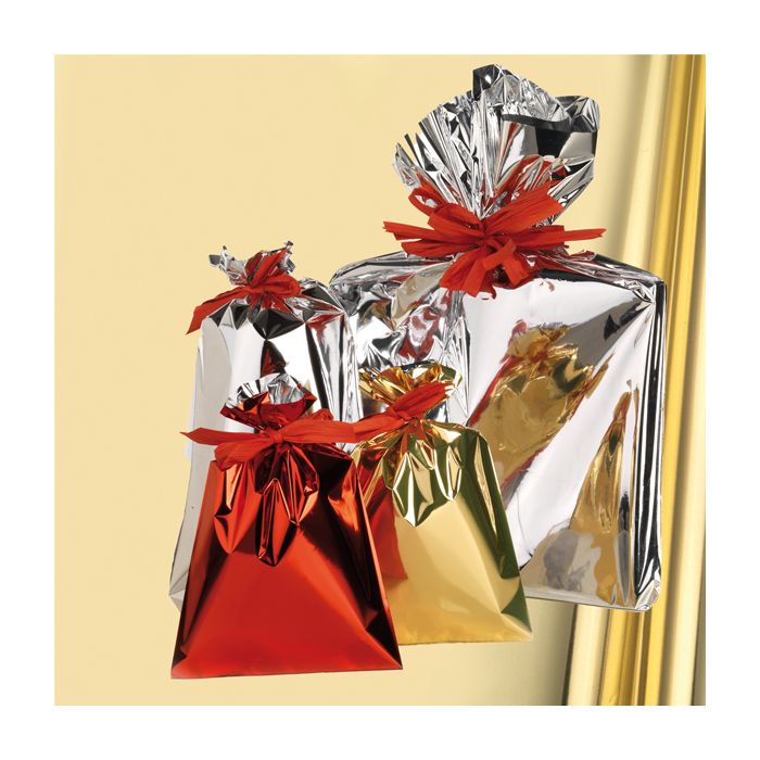 Busta regalo - senza patella adesiva - 50 x 75 cm - 30 micron - PPL - metal lucido - oro - PNP - conf. 25 pezzi main product photo