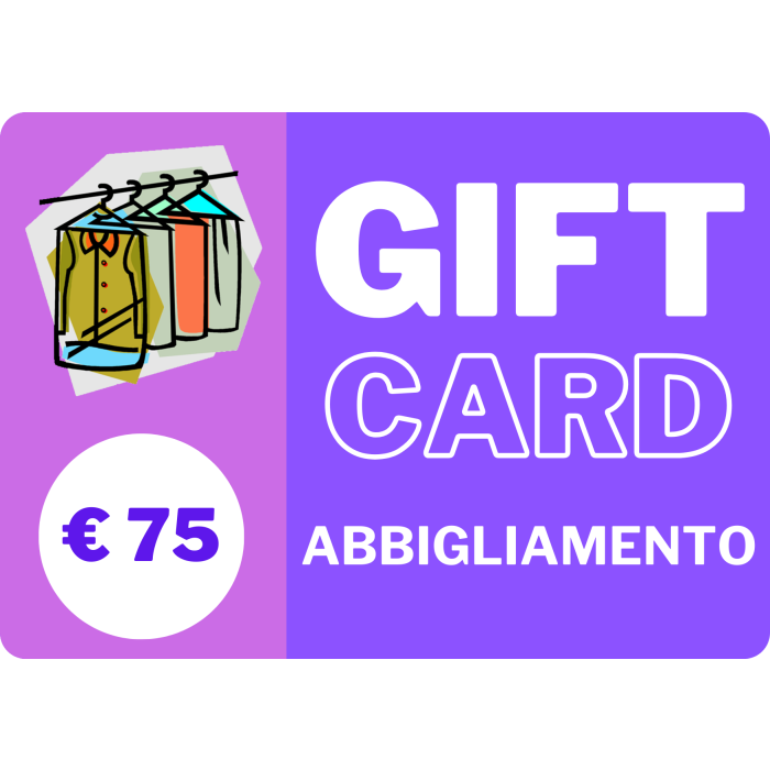 Gift Card buono spesa di € 75,00 per acquisti in negozi di Abbigliamento/Moda main product photo