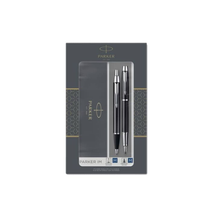 Gift set Duo Parker - Penna a sfera IM Black CT + Stilografica M nero/argento 2093215 main product photo