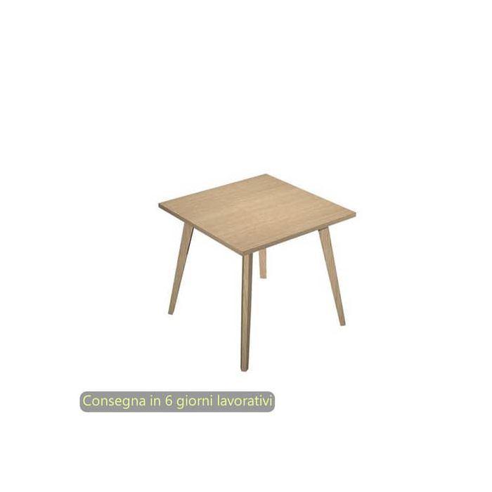 Scrivania piano rovere 80x80xH.74,4 cm gamba rastremata in legno rovere linea Woody Artexport - 6401-DKA-C-AQ main product photo