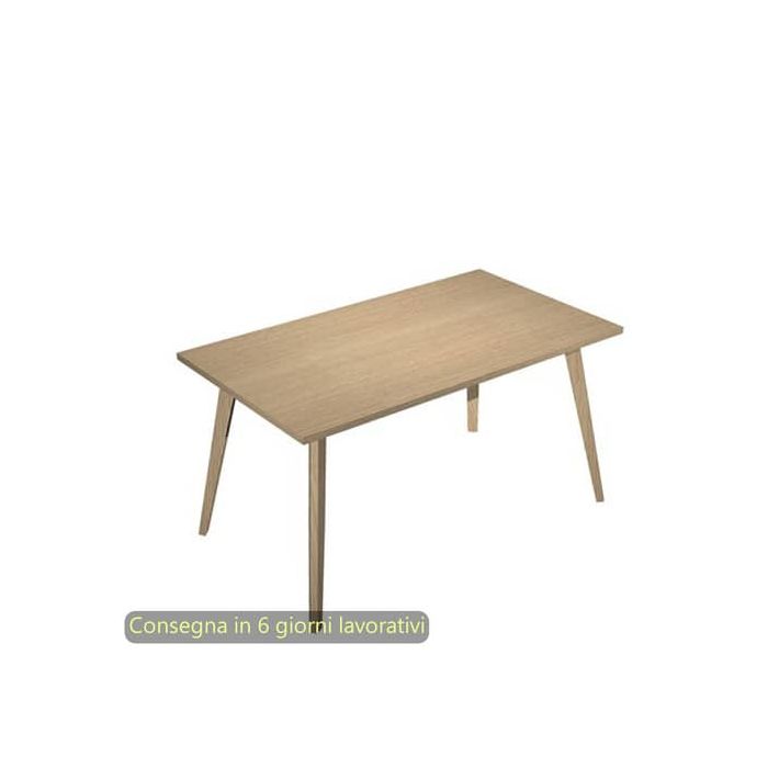 Scrivania piano rovere 140x80xH.74,4 cm gamba rastremata in legno rovere linea Woody Artexport - 6402-DKA-C-AQ main product photo