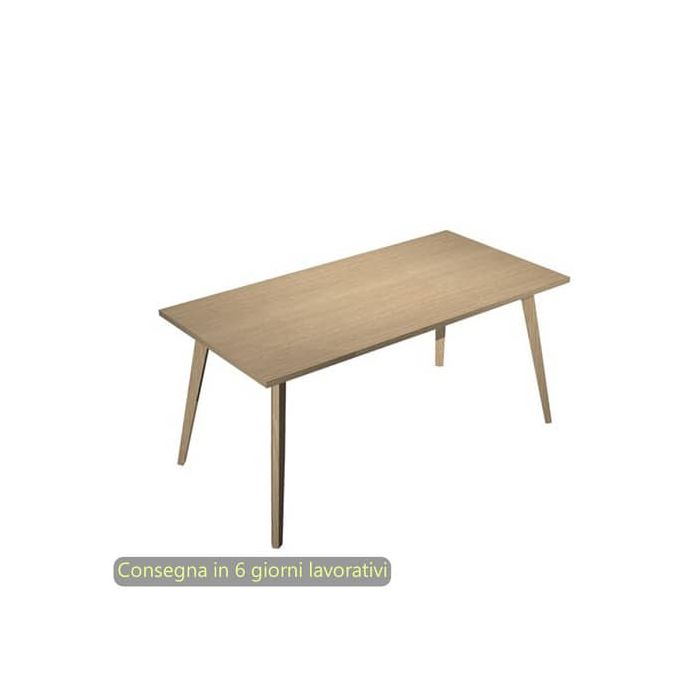 Scrivania piano rovere 160x80xH.74,4 cm gamba rastremata in legno rovere linea Woody Artexport - 6403-DKA-C-AQ main product photo