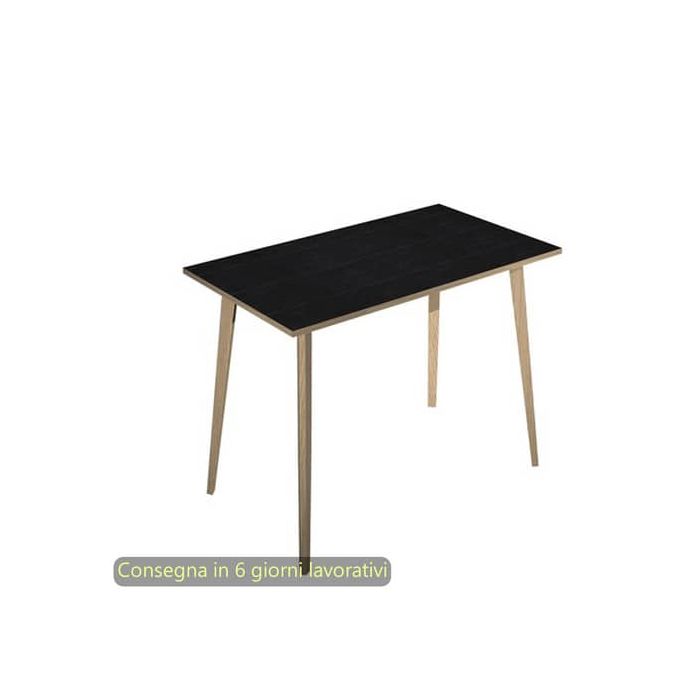 Tavolo alto Woody 120x80xH.105 cm con gambe rovere Artexport piano nero 6404-DKC-8C-AQ main product photo