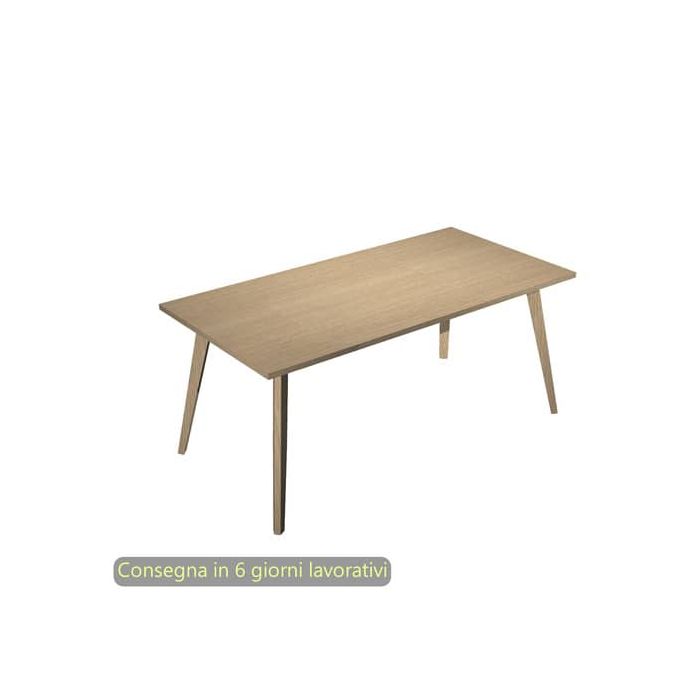 Scrivania piano rovere 180x80xH.74,4 cm gamba rastremata in legno rovere linea Woody Artexport - 6405-DKA-C-AQ main product photo