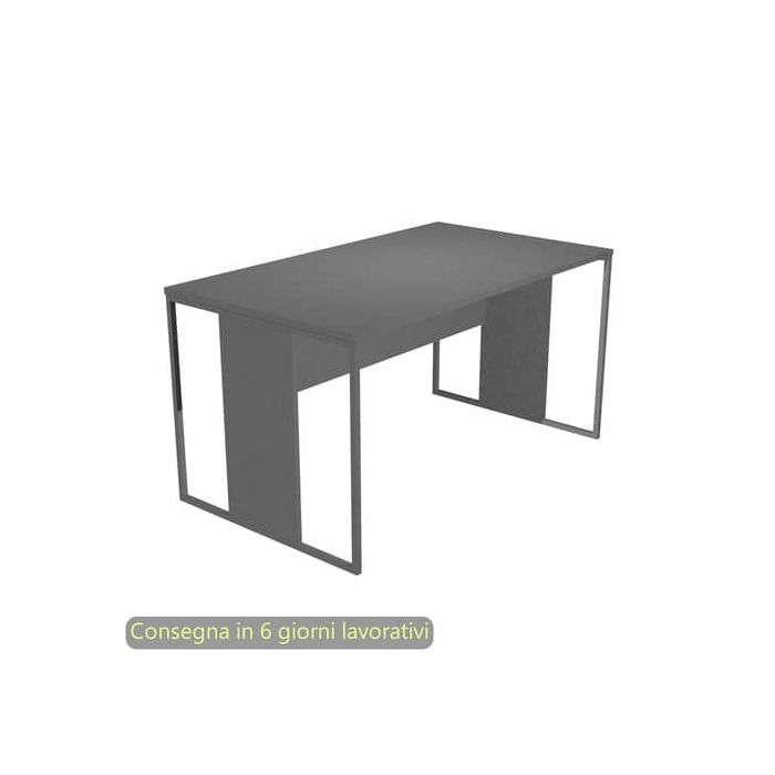Scrivania piano antracite 140x80x74,4 cm gamba a pannello con anello in metallo antracite Blade Artexport - 412-T-AF main product photo