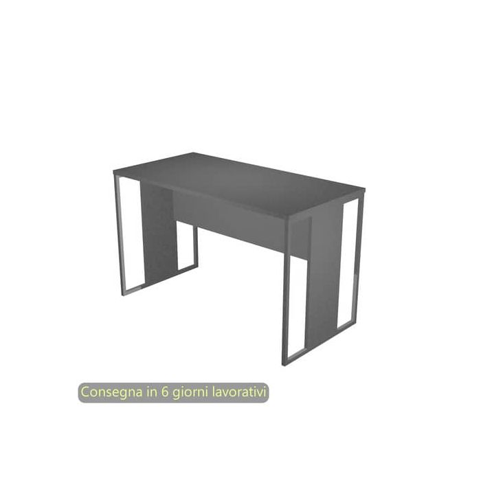 Scrivania piano antracite 120x60x74,4 cm gamba a pannello con anello in metallo antracite Blade Artexport - 484-T-AF main product photo
