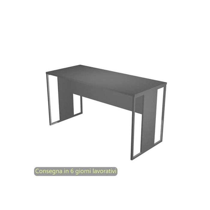 Scrivania piano antracite 140x60x74,4 cm gamba a pannello con anello in metallo antracite Blade Artexport - 482-T-AF main product photo