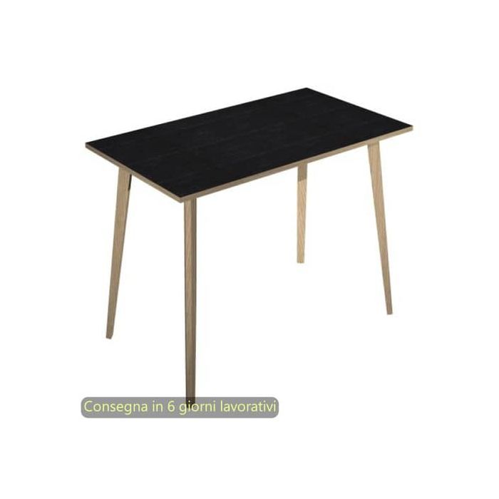 Tavolo alto Woody 140x80xH.105 cm con gambe rovere Artexport piano nero 6402-DKC-8C-AQ main product photo