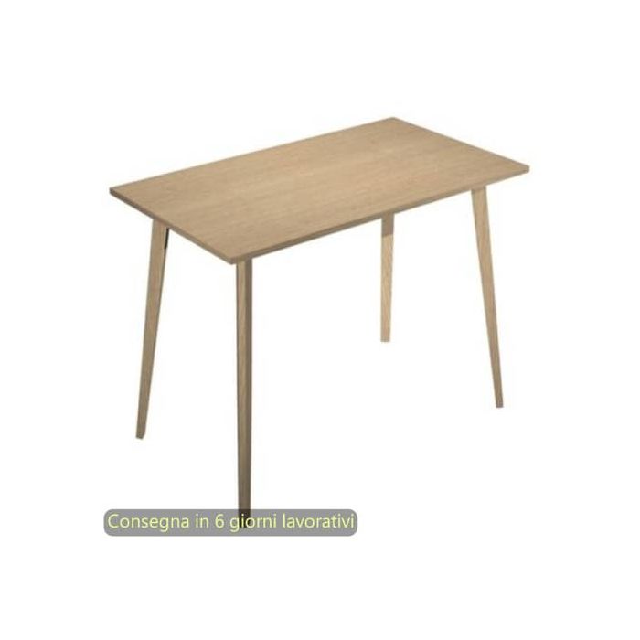 Tavolo alto Woody 140x80xH.105 cm con gambe rovere Artexport piano rovere 6402-DKC-C-AQ main product photo