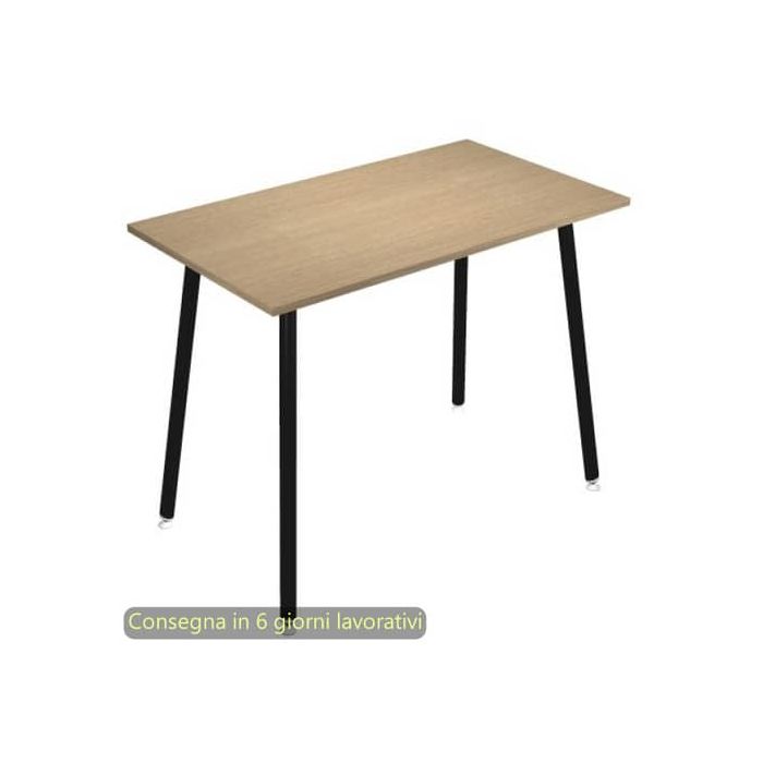 Tavolo alto Skinny Metal 120x80xH.105 cm con gambe met. nere Artexport piano rovere - 6404-DJC-C-AQ main product photo