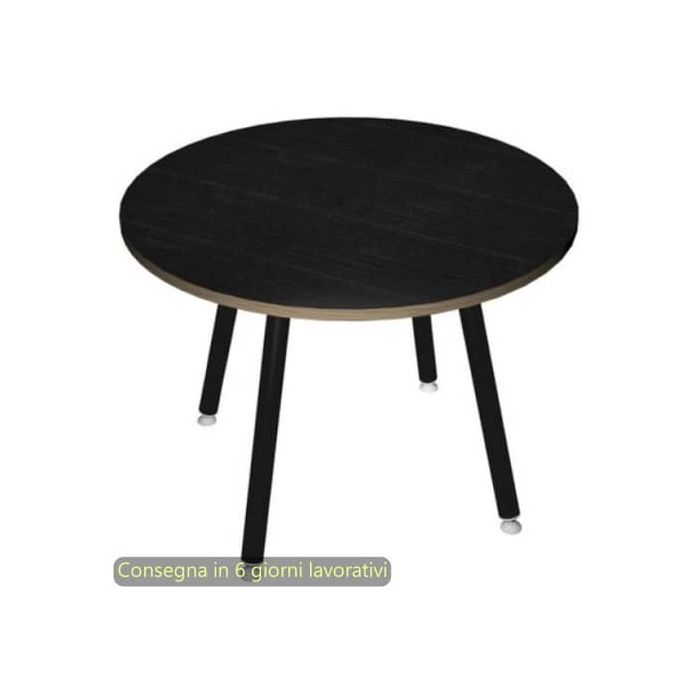 Tavolo rotondo Skinny Metal ø100xH.74,4 cm con gambe met. nere Artexport piano nero - 6410-DJA-8C-AQ main product photo