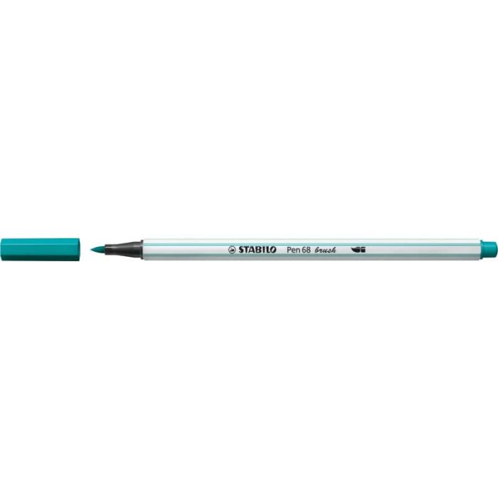 Pennarello Stabilo Pen 68 brush - punta a pennello - M 1 mm blu turchese 568/51 main product photo