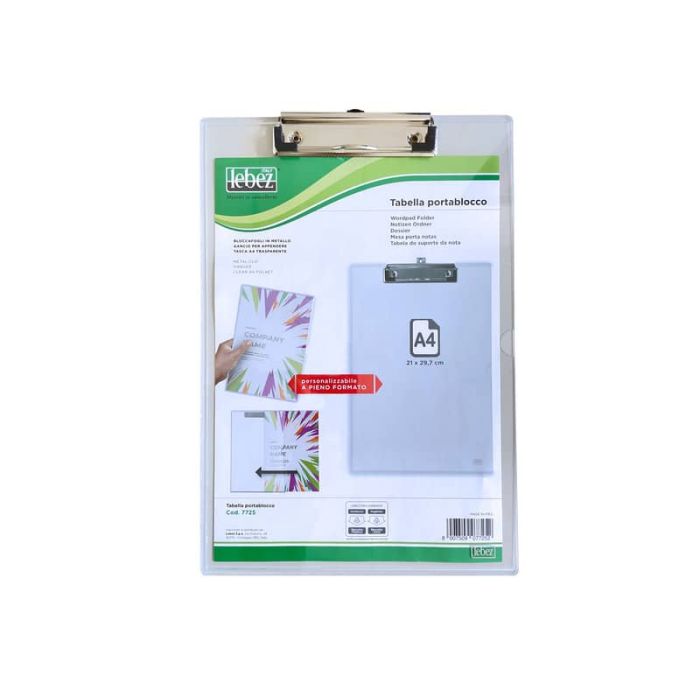 Tavoletta portablocco Lebez A4 trasparente 7725 main product photo