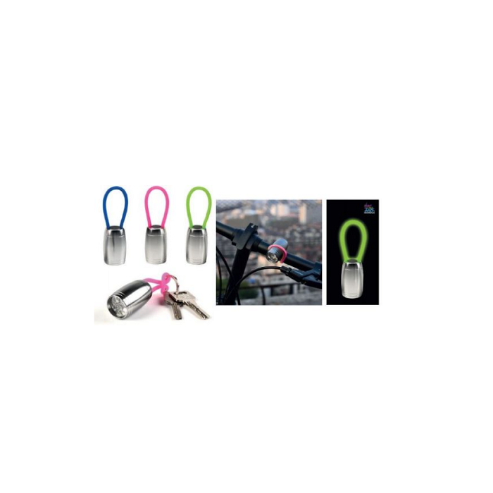 I-TOTAL- Mini torcia Led portachiave con cordoncino fluorescente main product photo