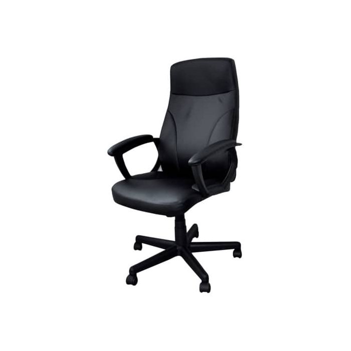 Poltrona direzionale nera ecopelle con braccioli Office Products Crete 23023311-05 main product photo