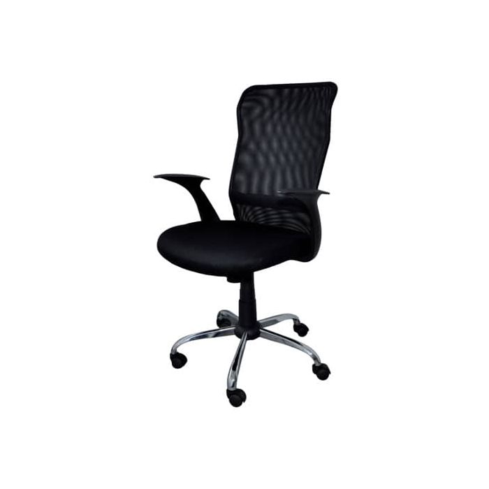 Seduta semi-direzionale nera a rete con braccioli Office Products Rhodes 23023321-05 main product photo