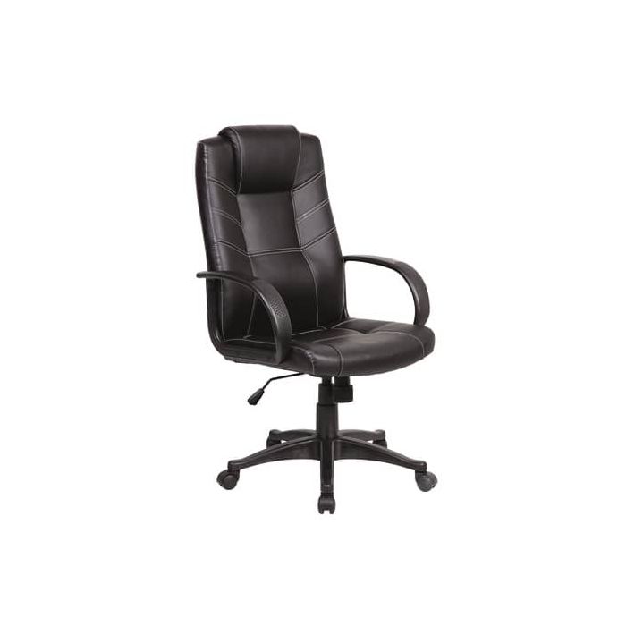 Poltrona direzionale nera ecopelle con braccioli Office Products Corsica 23023341-05 main product photo