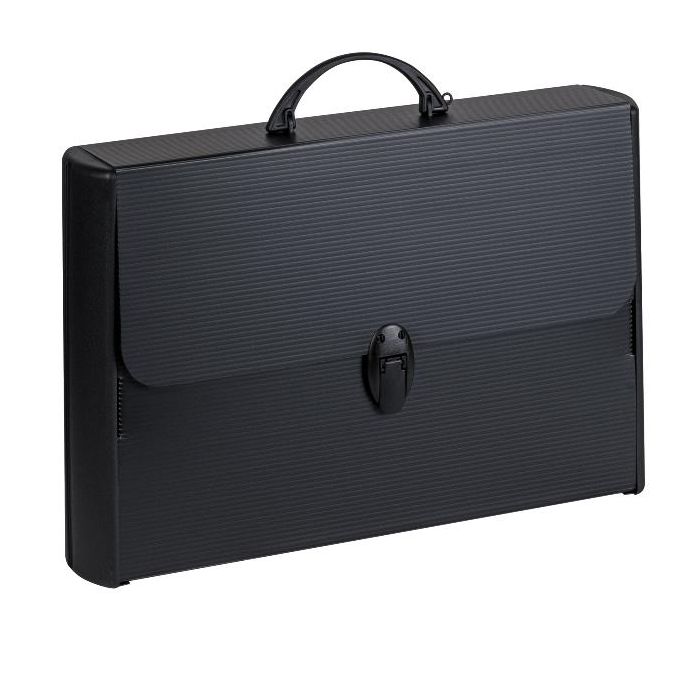 Valigetta in polionda Favorit Black con bordi rinforzati 28x38x8,1 cm - colore nero - 400173501 main product photo