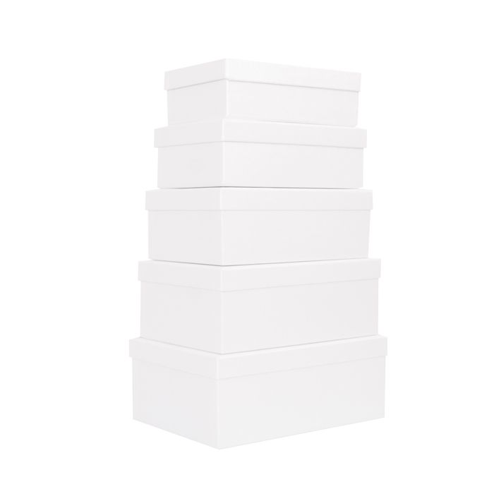 Set scatole regalo - dimensioni assortite - fantasia Pearl - conf. 5 pezzi main product photo