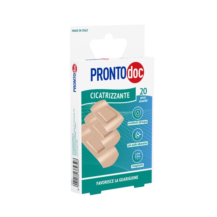 Cerotti in PE 3D rosa cicatrizzante ProntoDoc con acido ialuronico assortiti conf. 20 pz - 4033 main product photo