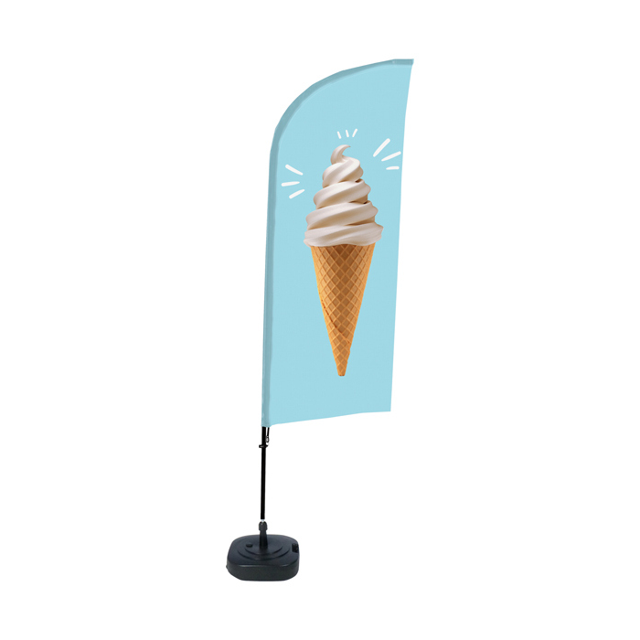 Bandiera a vela GELATO - con base riempibile - 89 x 240 cm - Studio T main product photo