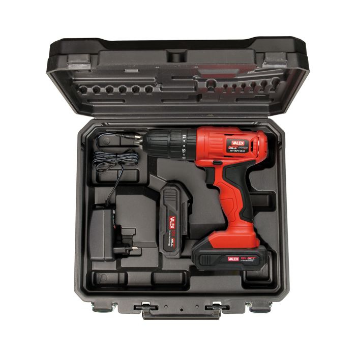 Trapano avvitatore con percussione in valigetta M-TAP1 18 K1 Valex main product photo