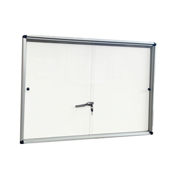 Bacheca per interni - con anta scorrevoli - fondo bianco magnetico - 18 fogli A4 - orizzontale - Starline main product photo