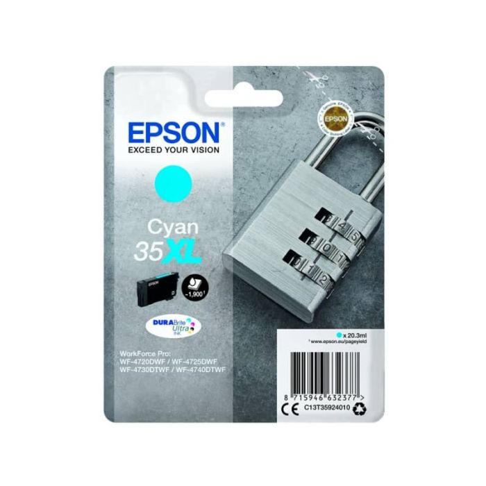 Cartuccia inkjet alta capacità Lucchetto 35XL Epson ciano C13T35924010 main product photo