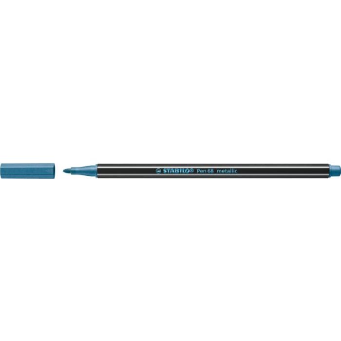 Pennarelli Stabilo Pen 68 metallic 1 mm blu metallizzato - 68/841 main product photo