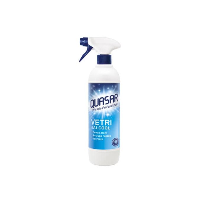Deteregente per vetri in spray Quasar con alcool in flacone da 580 ml - 40895PIT main product photo