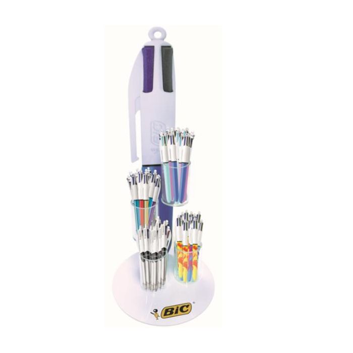 Espositore 96 penne a sfera a scatto Bic 4 Colours Counter 520721 main product photo