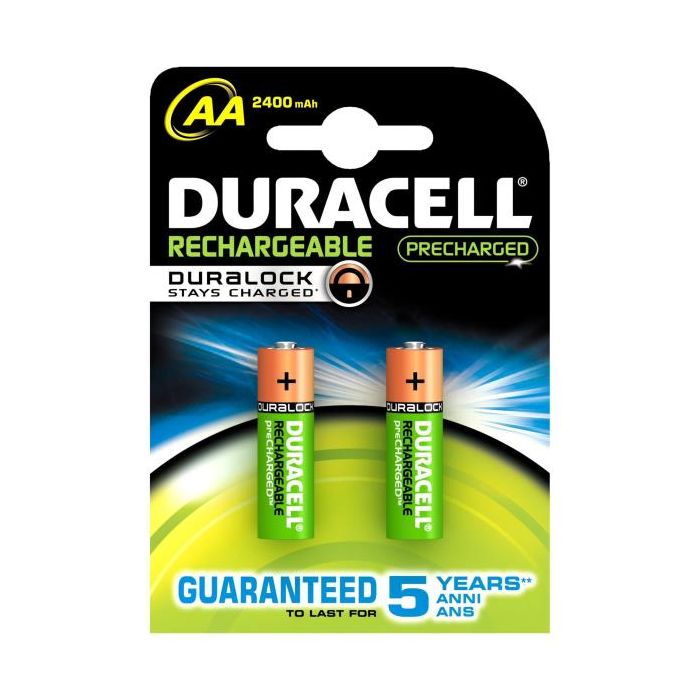 Pile Duracell Stilo AA in blister da 2 pile ricaricabili DU74 main product photo