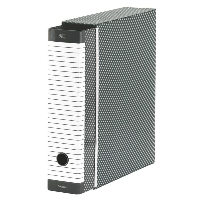 Registratore con custodia Esselte G13 Delsoline commerciale 29,5x32 cm - dorso 8 cm grigio - 390713060 main product photo