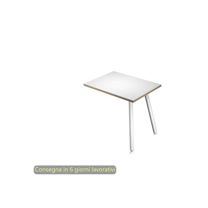 Allungo reversibile per scrivanie Skinny Metal 60x80xH.74,4 cm gambe met. bianche Artexport piano bianco - 6417-DJA-3C-AN main product photo