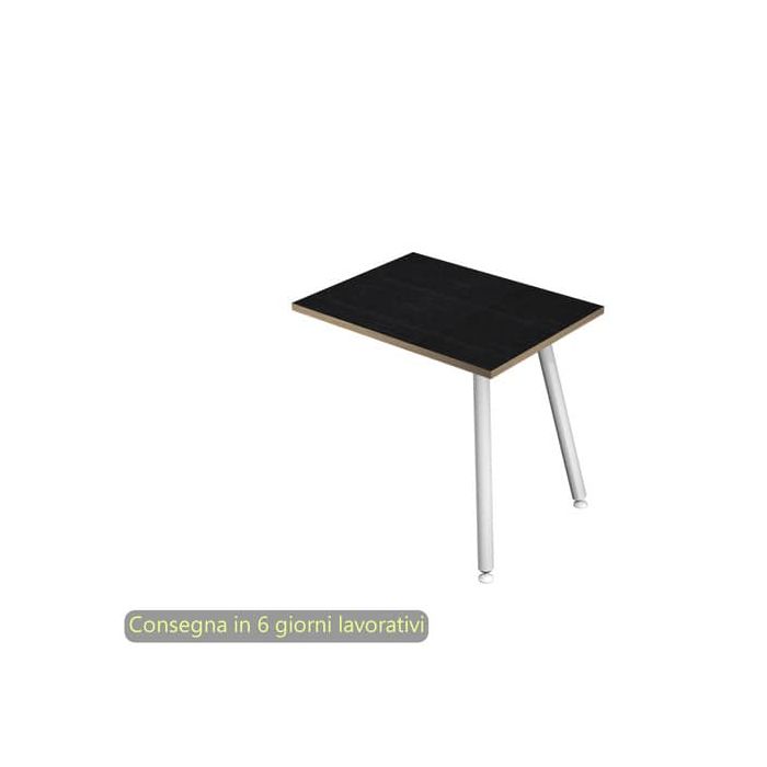 Allungo reversibile per scrivanie Skinny Metal 60x80xH.74,4 cm gambe met. bianche Artexport piano nero - 6417-DJA-8C-AN main product photo