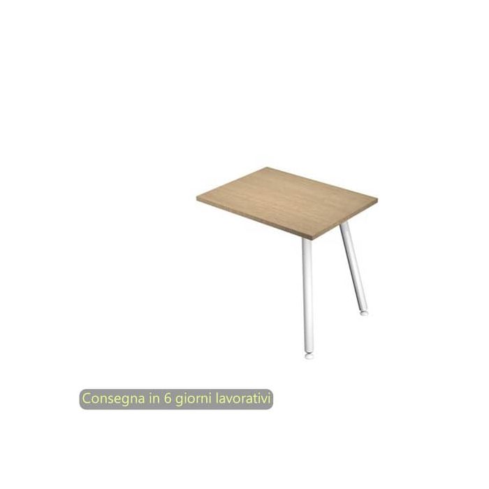 Allungo reversibile per scrivanie Skinny Metal 60x80xH.74,4 cm gambe met. bianche Artexport piano rovere - 6417-DJA-C-AN main product photo