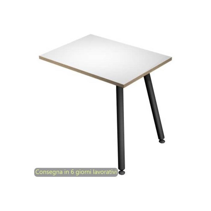Allungo reversibile per scrivanie Skinny Metal 60x80xH.74,4 cm gambe met. nere Artexport piano bianco - 6417-DJA-3C-AQ main product photo