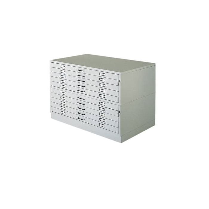 Cassettiera orizzontale in metallo a 10 cassetti Tecnostyl A1 bianco - 113x79,5x97 cm - A1/10 main product photo