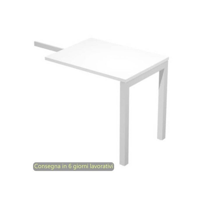 Allungo reversibile dx/sx per scrivanie 80x60xH.72,5 cm gambe met. bianche Bridge Artexport piano bianco - SOL/ALL/3-AM main product photo