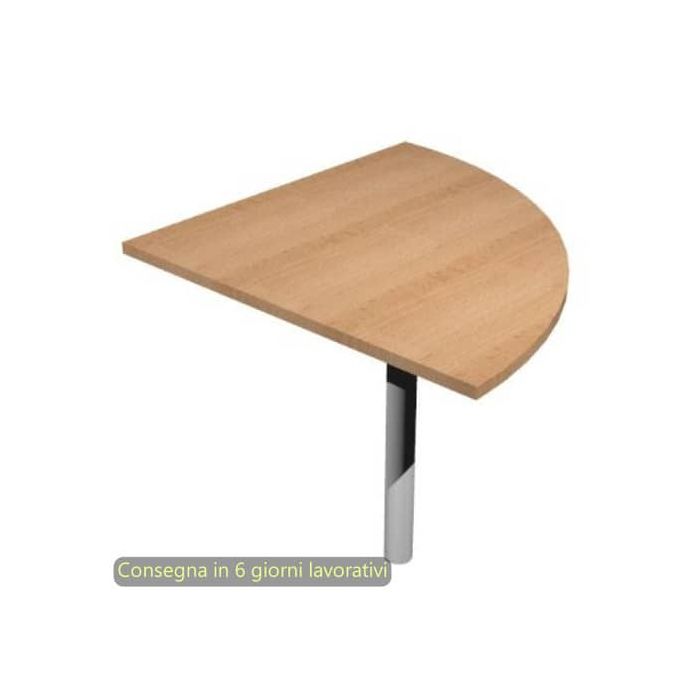 Raccordo a 90° con supporto metallico cromato per scrivanie Presto 80x80 cm Artexport faggio - 313-11C_6 main product photo