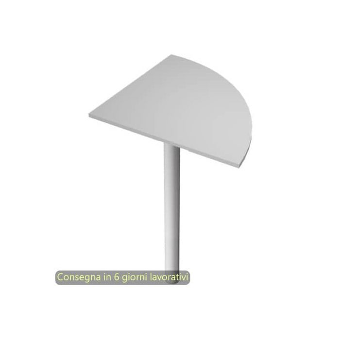 Raccordo a 90° con supporto metallico cromato per scrivanie Presto 80x80 cm Artexport grigio - 313-11C_9 main product photo