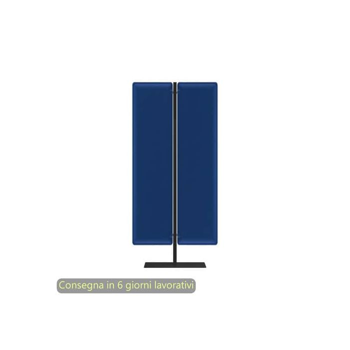 Piantana mobile in metallo nero con 2 pannelli fonoassorbenti blu Woody Artexport 83,8xH.140 cm BSJ12-IT+BSAM-AQ main product photo