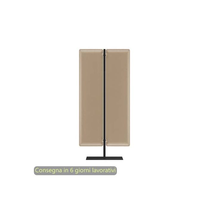Piantana mobile in metallo nero con 2 pannelli fonoassorbenti avorio Woody Artexport 83,8xH.140 cm BSJ12-IB+BSAM-AQ main product photo