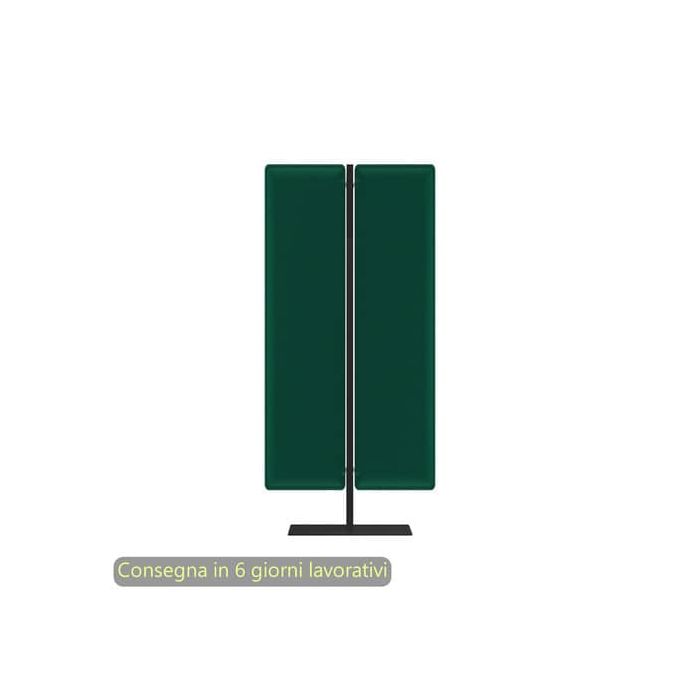 Piantana mobile in metallo nero con 2 pannelli fonoassorbenti verde bosco Woody Artexport 83,8xH.140 cm - BSJ12-IU+BSAM-AQ main product photo