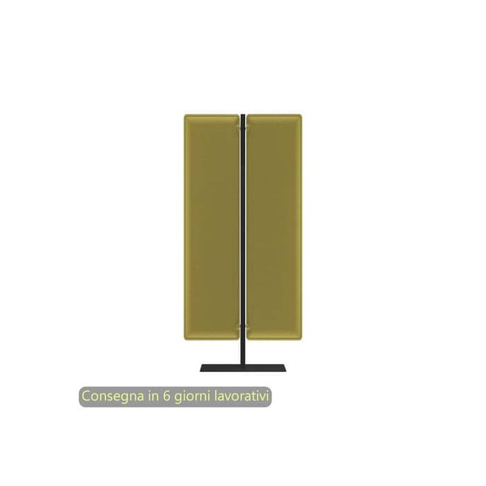 Piantana mobile in metallo nero con 2 pannelli fonoassorbenti verde acido Woody Artexport 83,8xH.160 cm - BSJ14-IV+BSAM-AQ main product photo